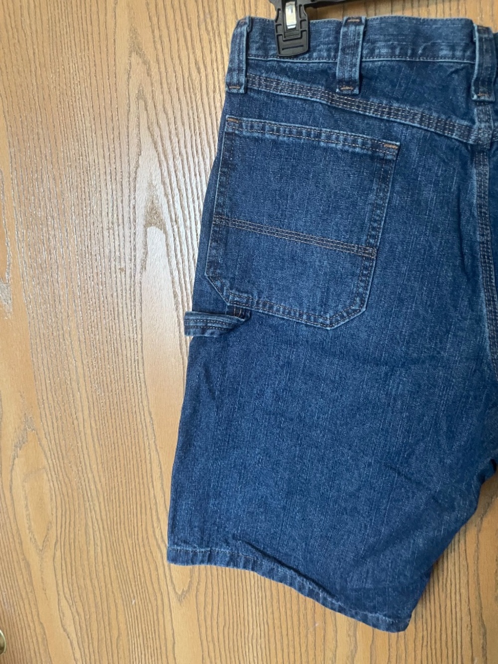 WRANGLER MENS DARK BLUE CARPENTER DENIM JEANS SHORTS 10” INSEAM SIZE 36 - Picture 4 of 6